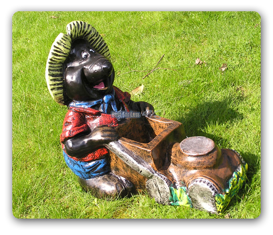 MAULWURF MIT RASENMÄHER DEKOFIGUR FIGUR LUSTIG GARTEN eBay